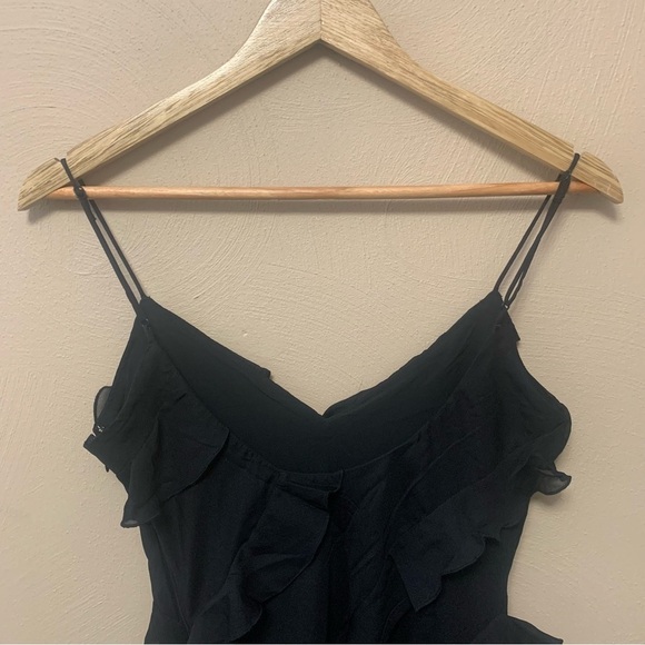 Abercrombie & Fitch Ruffle Mini Dress Black Small Petite NWT New - Picture 6 of 15